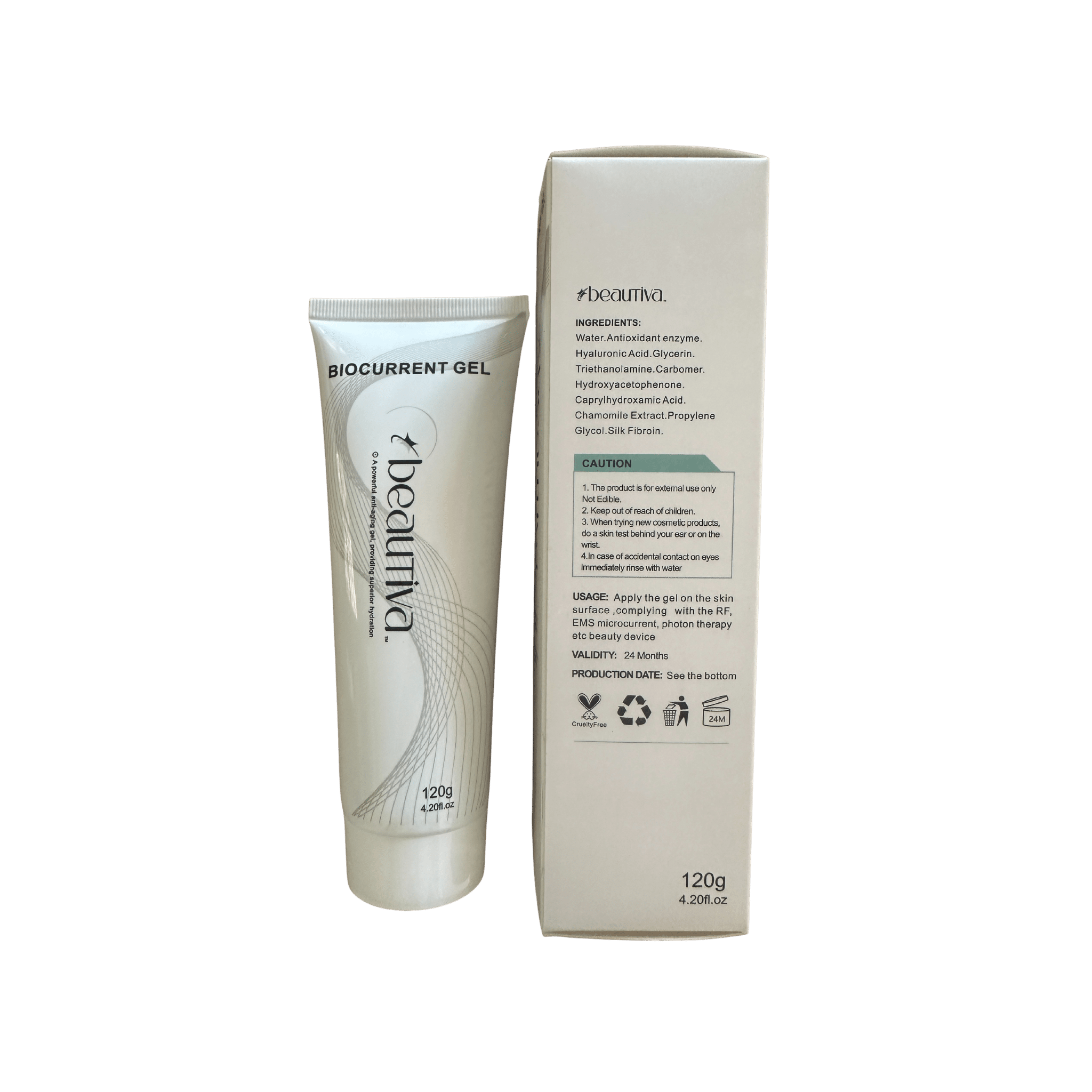 Beautiva Biocurrent Conductive Gel – Hydrating & Antioxidant Formula